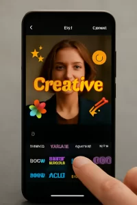 Step 5 Insert Text and Stickers