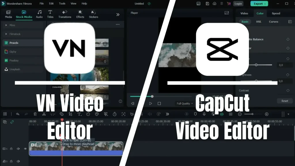 User requirements Comparison of CapCut vs VN